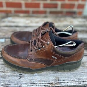 ECCO Track 25 Bison Brown Leather GoreTex Waterproof Low Hiking Shoe Size 10